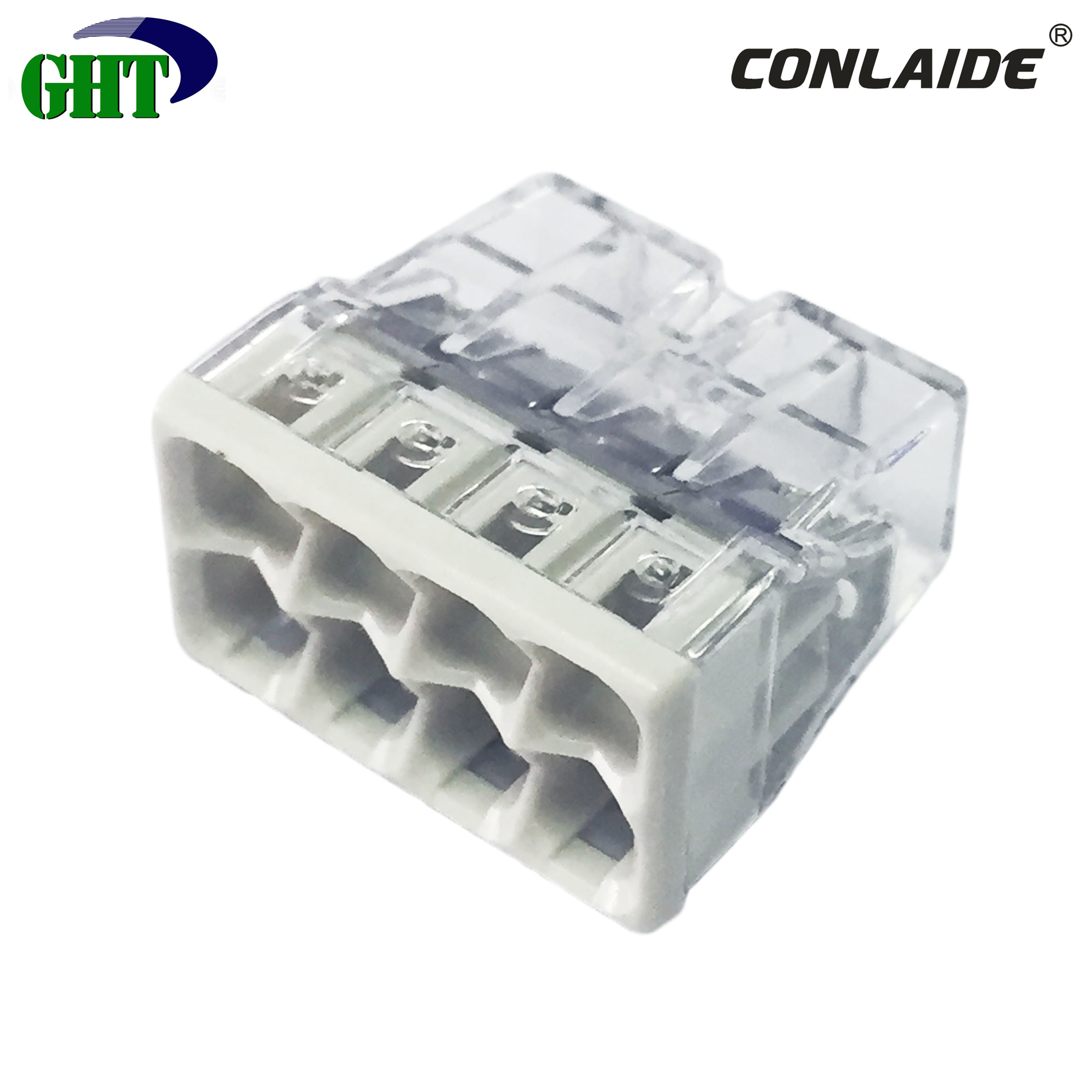 2273-208  8 Pole Compact Push in Wire Connector for Solid Conductor